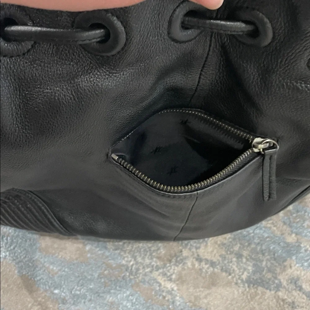 Kenneth Cole New York Black Leather Large Hobo Bag